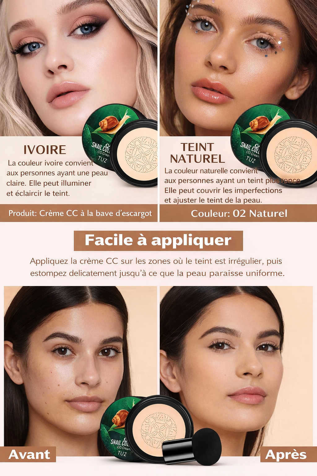BB Crème au Collagène D'Escargot