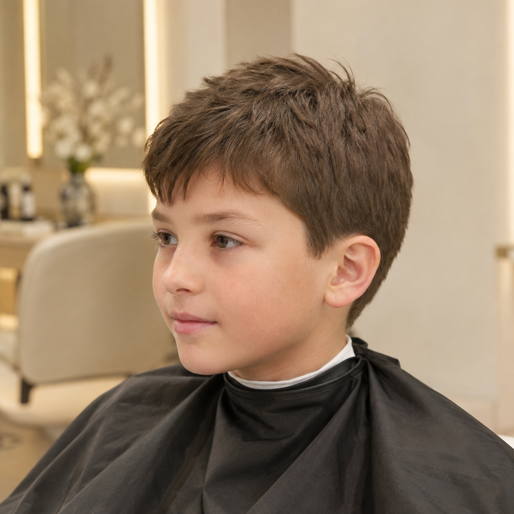 Coupe garçon courte aux ciseaux